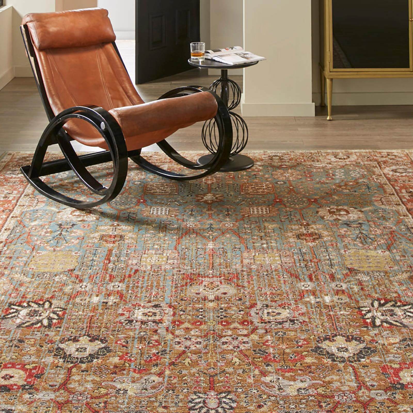 karastan_spicemarket_room Armchair on area rug | Big Bob's Flooring Outlet